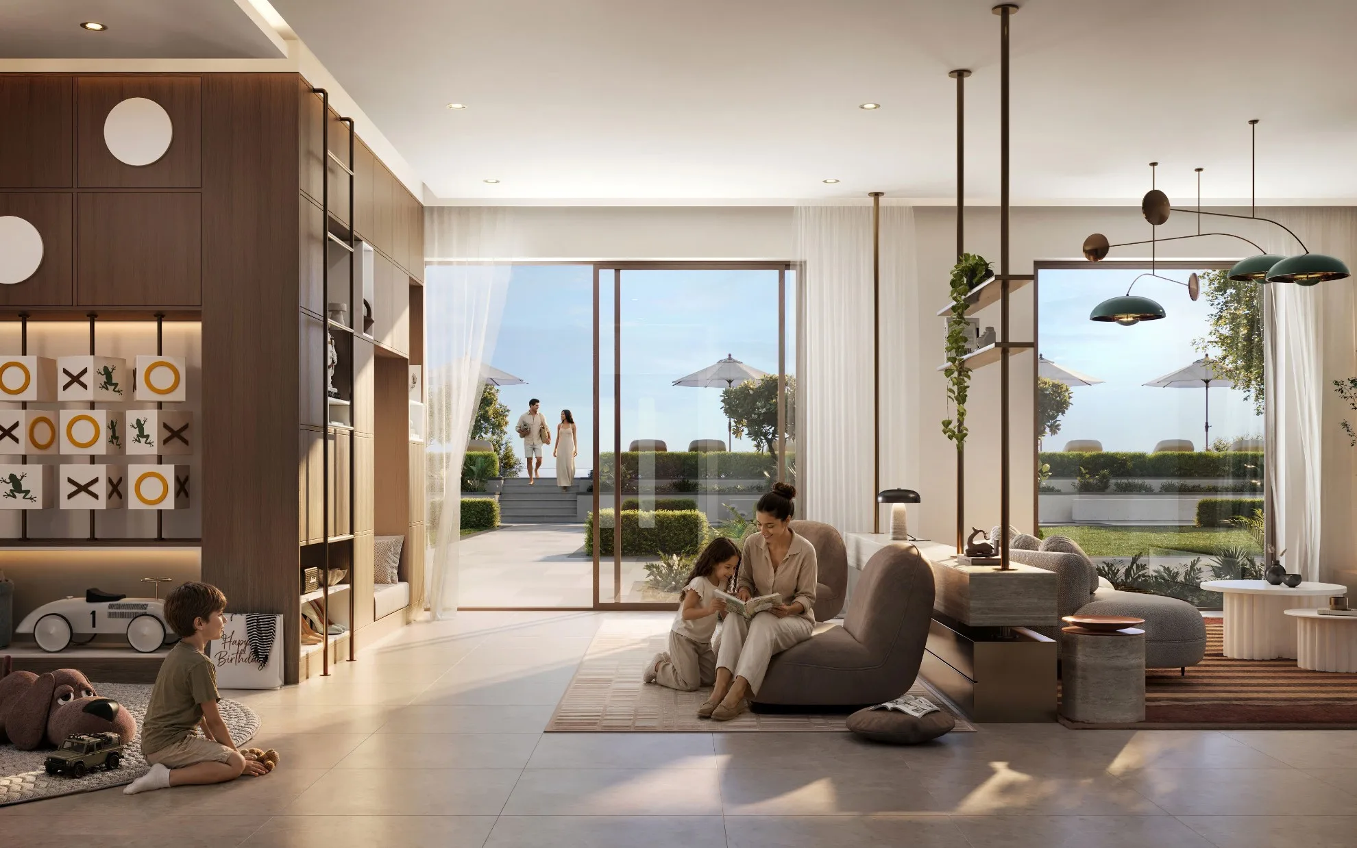 Warm open-plan residence at Lunaya Terraces